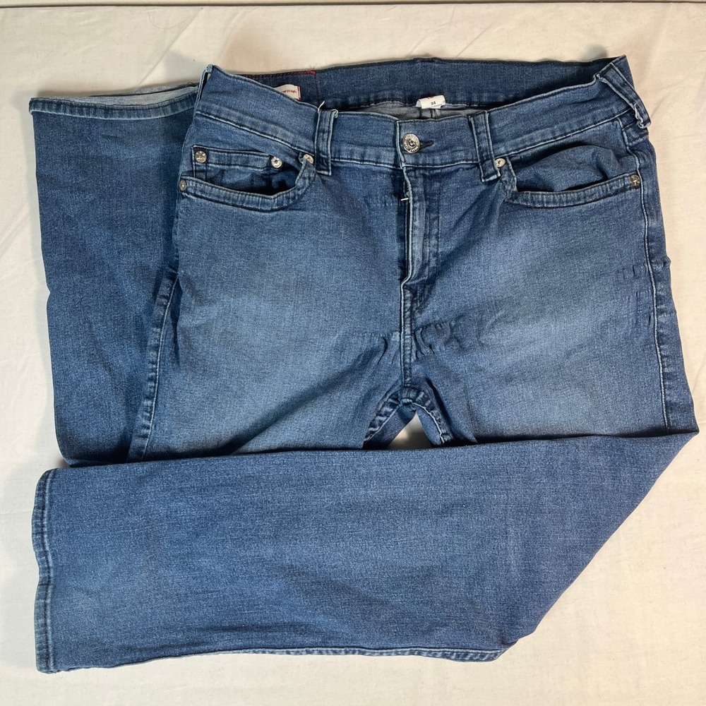 True Religion Ricky Relaxed Straight Mens 34 Blue Excellent Denim Jeans